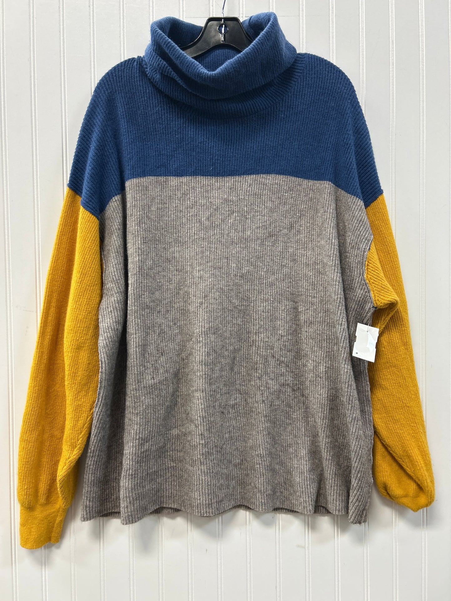 Sweater By Free People In Blue & Yellow, Size:M