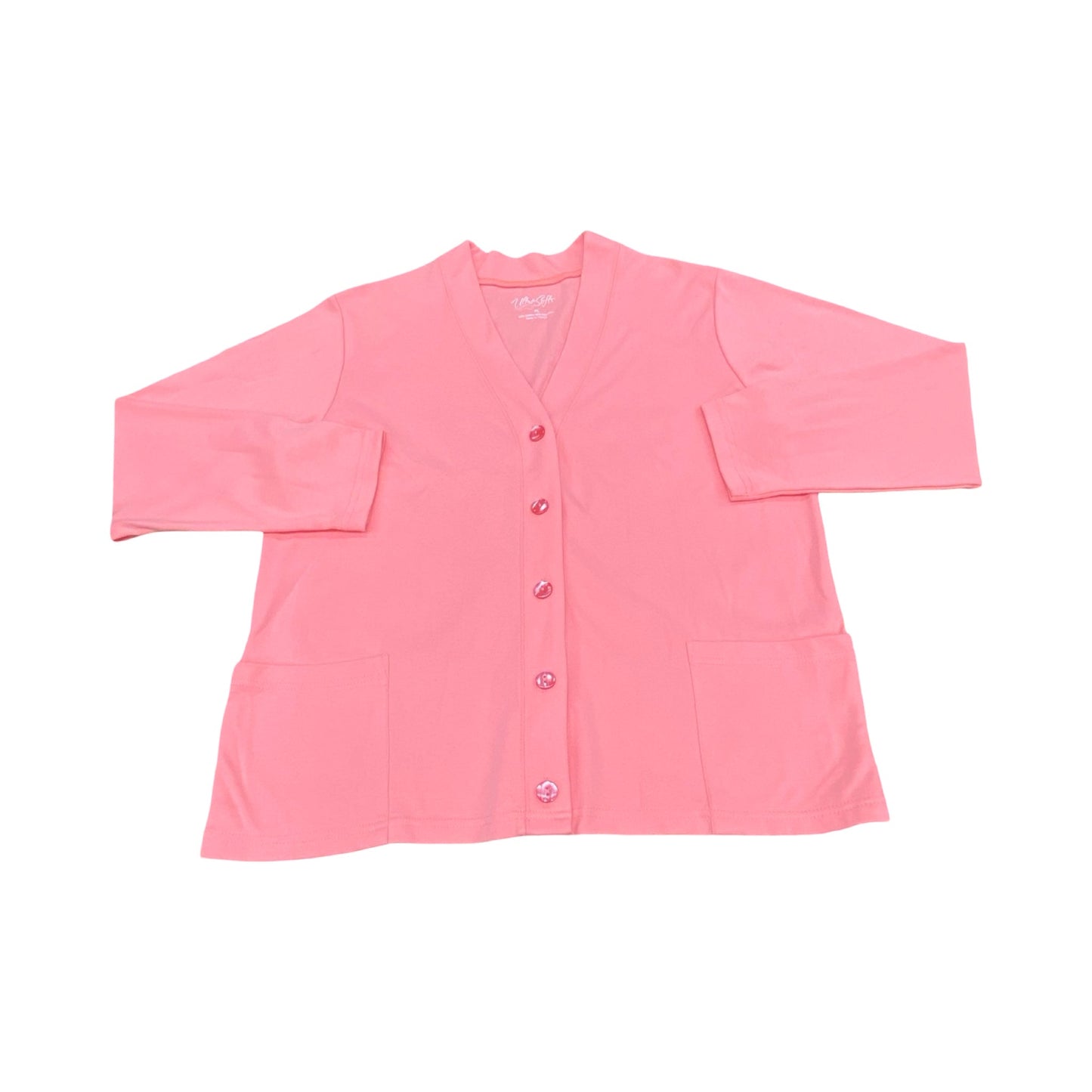 Cardigan By Ultra Soft In Pink, Size:Lp