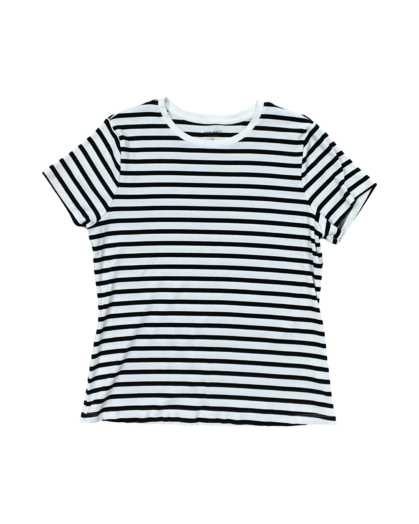 Top Ss By Nine West In Black & Cream, Size:Xl