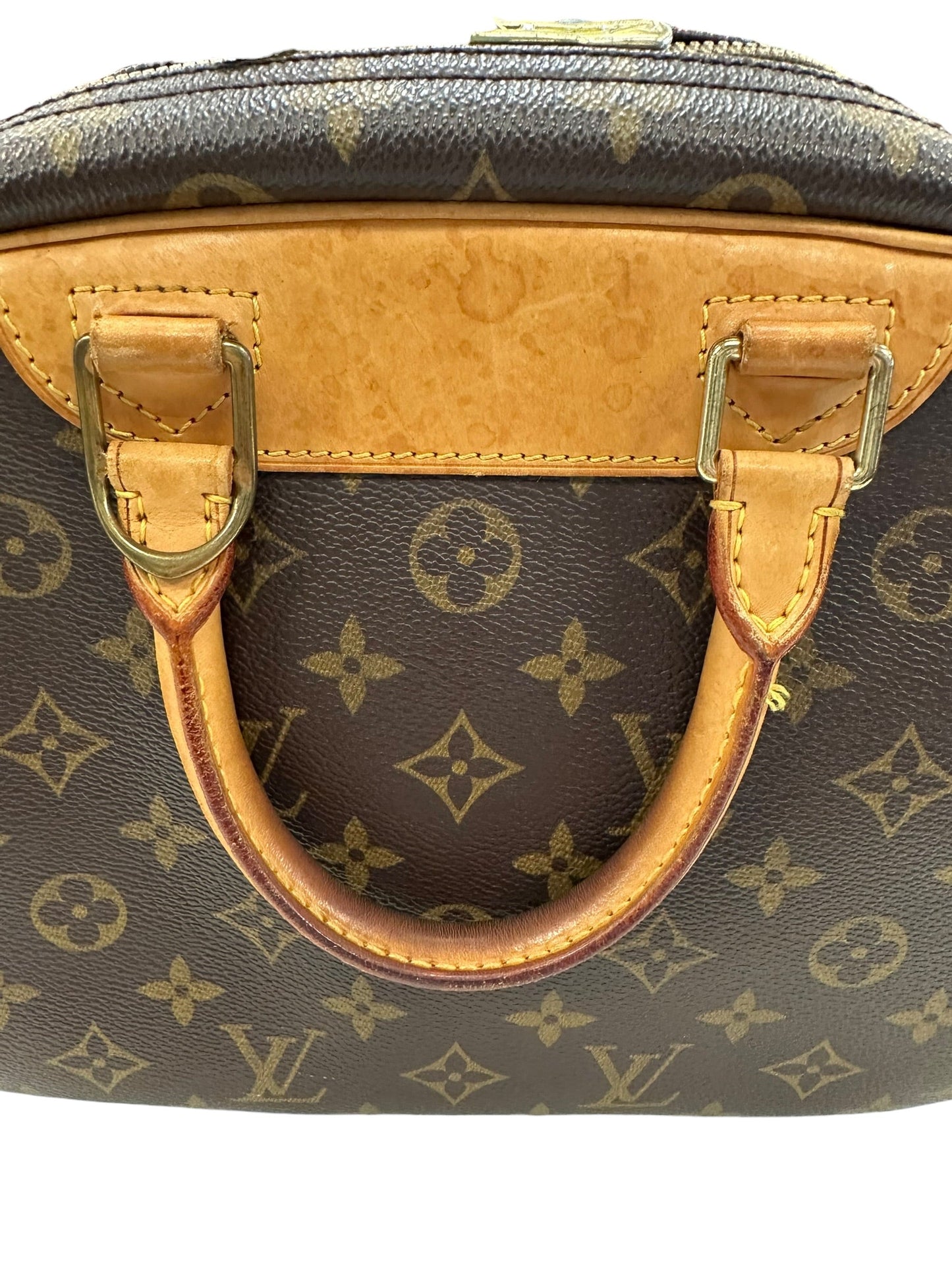 Handbag Luxury Designer By Louis Vuitton In Brown, Size:Medium