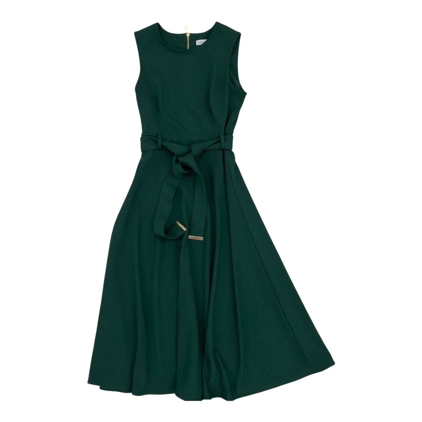 Dress Work By Calvin Klein In Green, Size:4