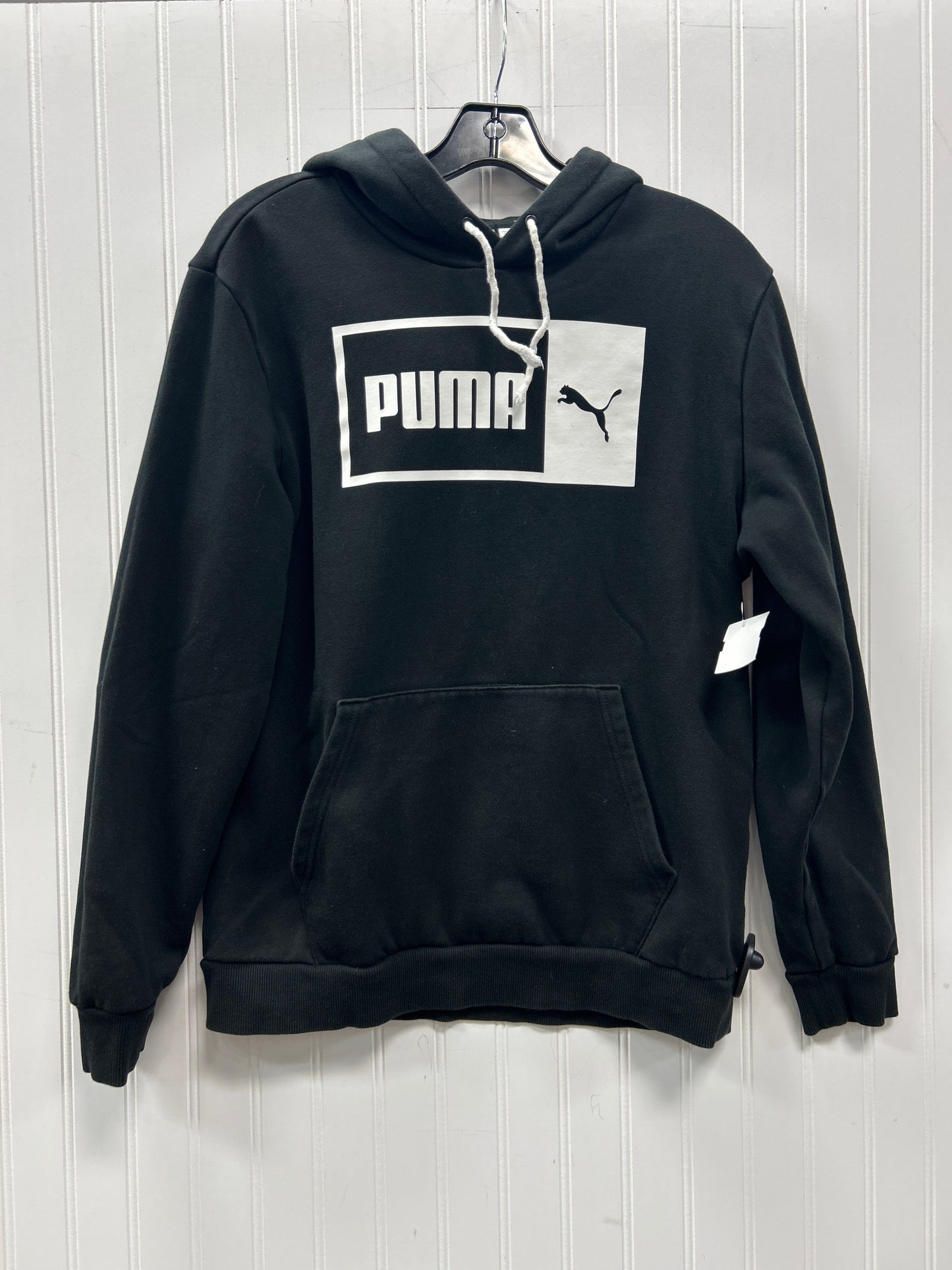 Athletic Sweatshirt Hoodie By Puma In Black, Size:M