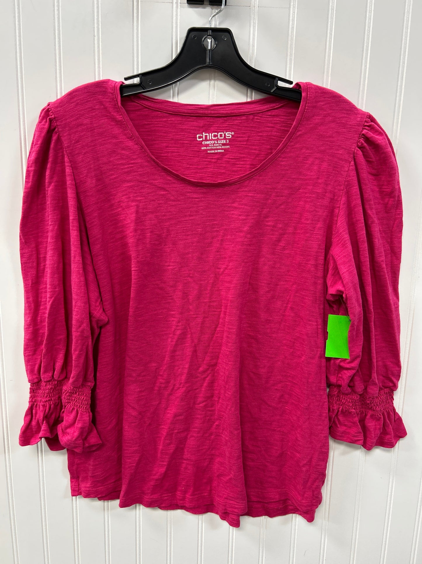Top Ls By Chicos In Pink, Size:Xl