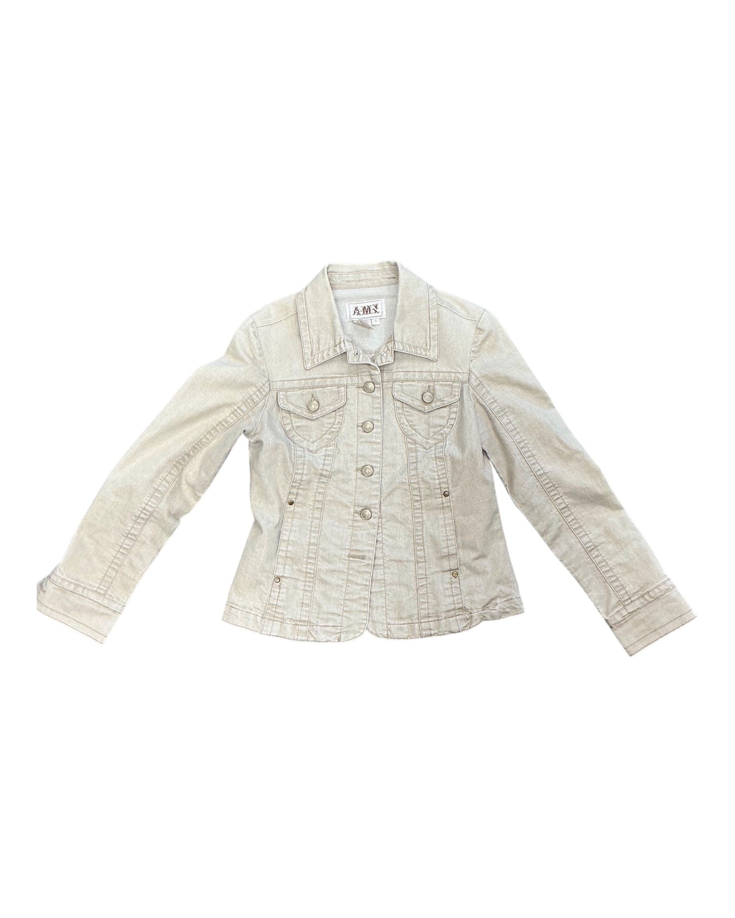 Jacket Denim By Ami In Tan, Size:S