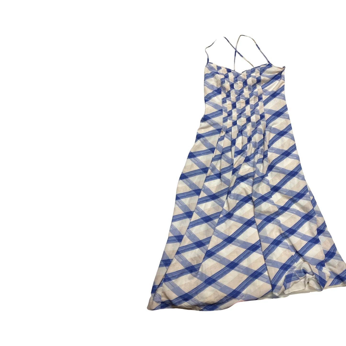 Dress Party Long By Banana Republic In Blue & White, Size:12