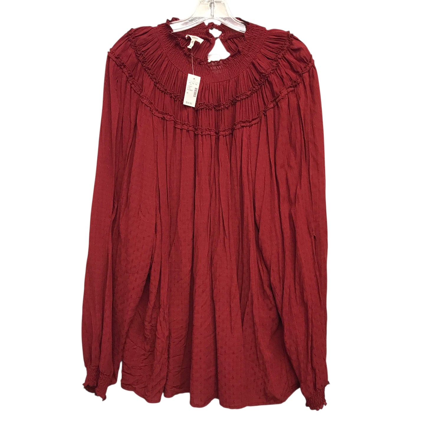 Top Ls By Maurices In Red, Size:3X