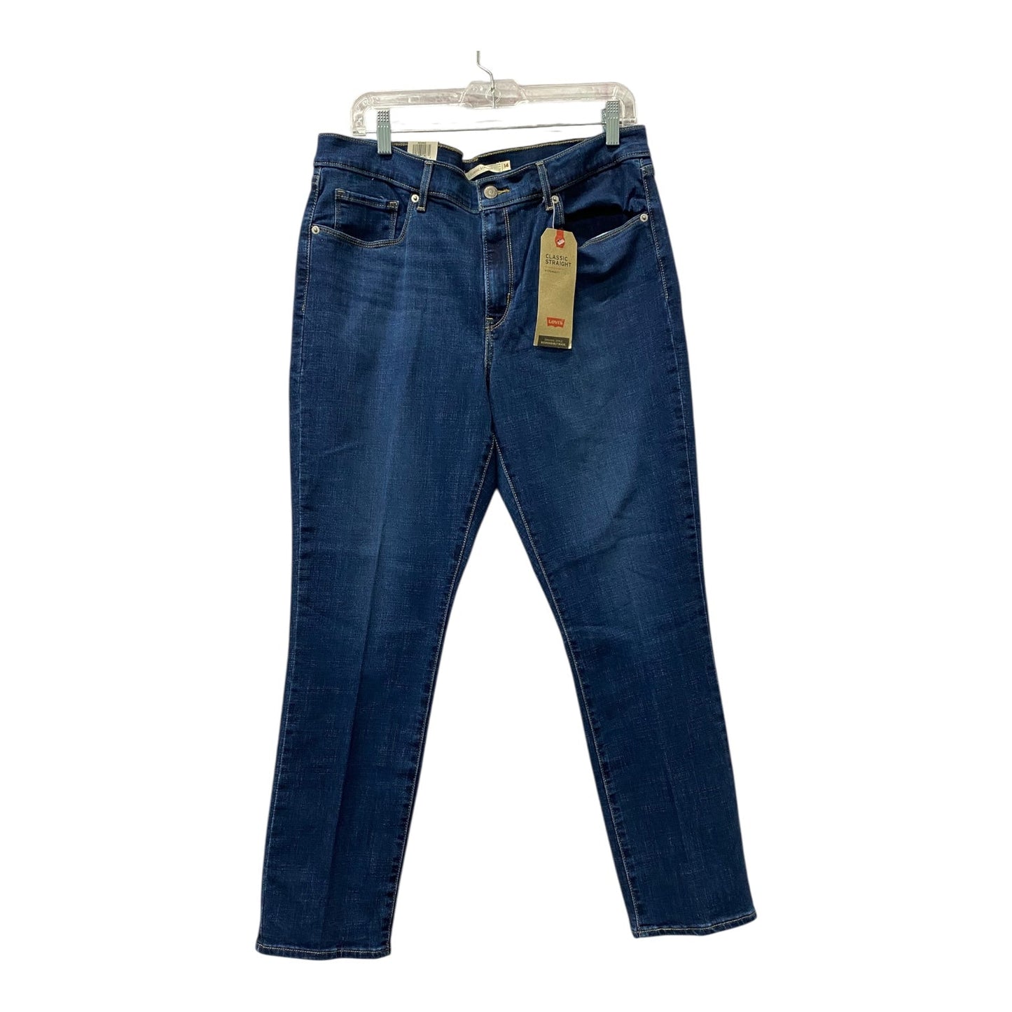 Jeans Straight By Levis In Blue, Size:14