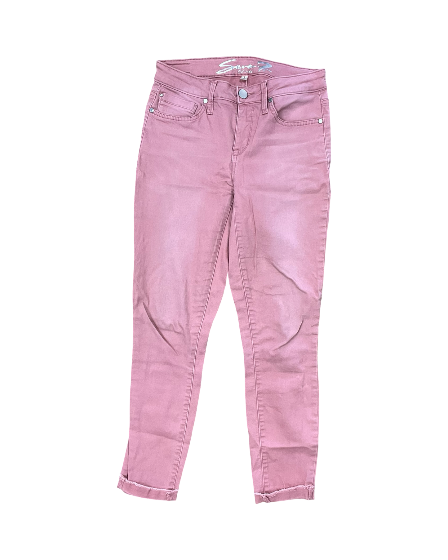 Jeans Skinny By Seven 7 In Pink, Size:4