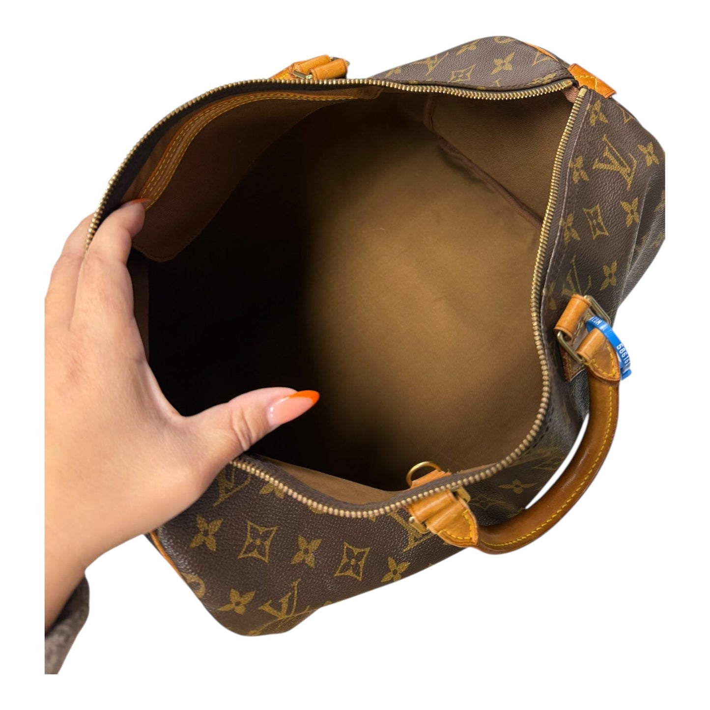 Handbag Luxury Designer By Louis Vuitton In Brown, Size:Large