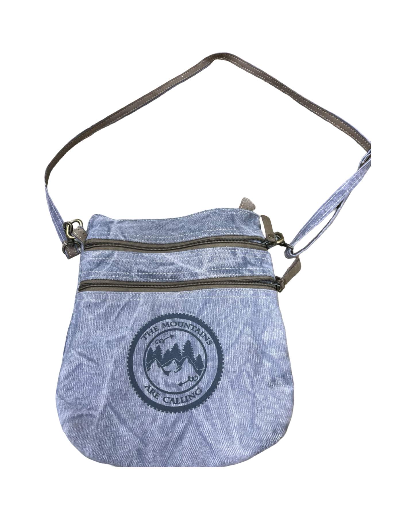 Crossbody By Clothes Mentor In Grey, Size:Small