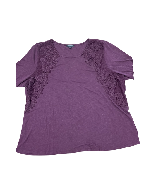 Top 3/4 Sleeve By Lane Bryant In Purple, Size:Xl