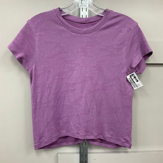 Athletic Top Ss By Lululemon In Purple, Size:8