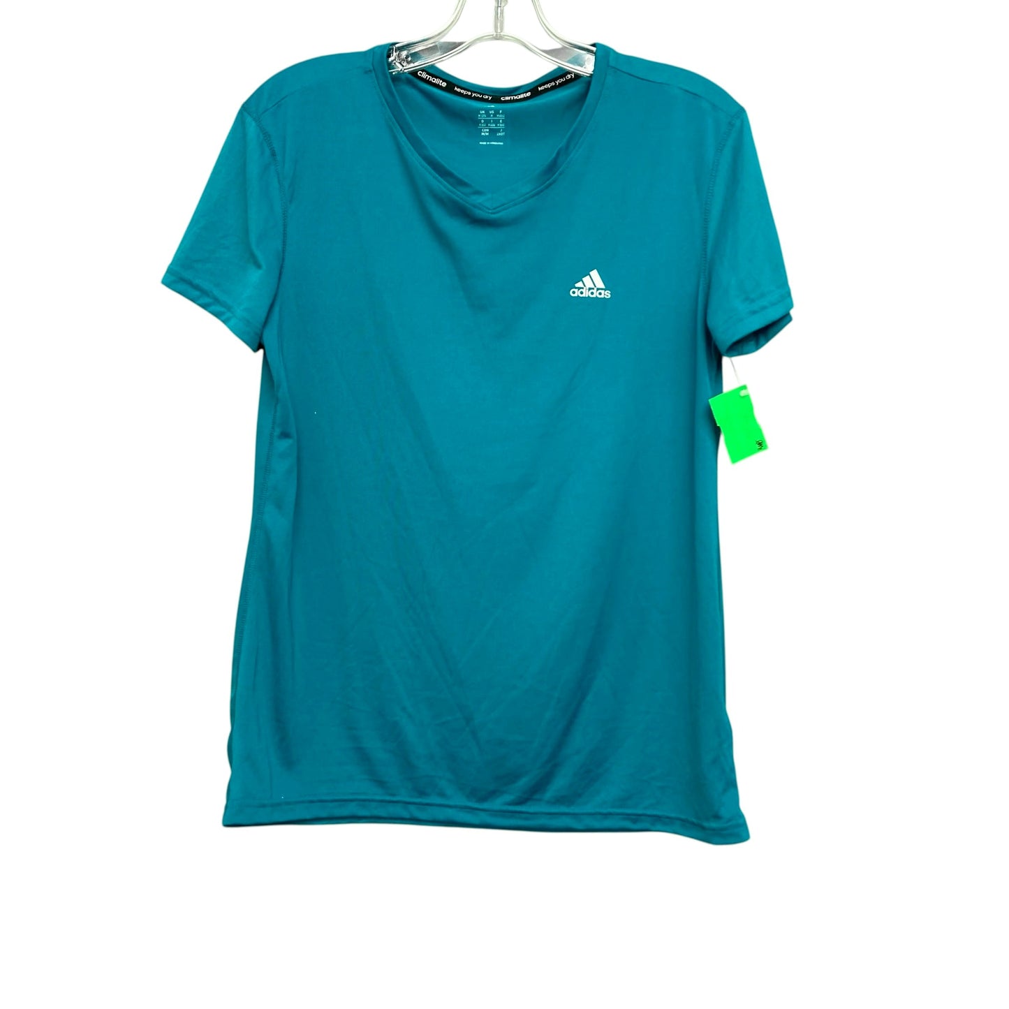 Athletic Top Ss By Adidas In Teal, Size:M