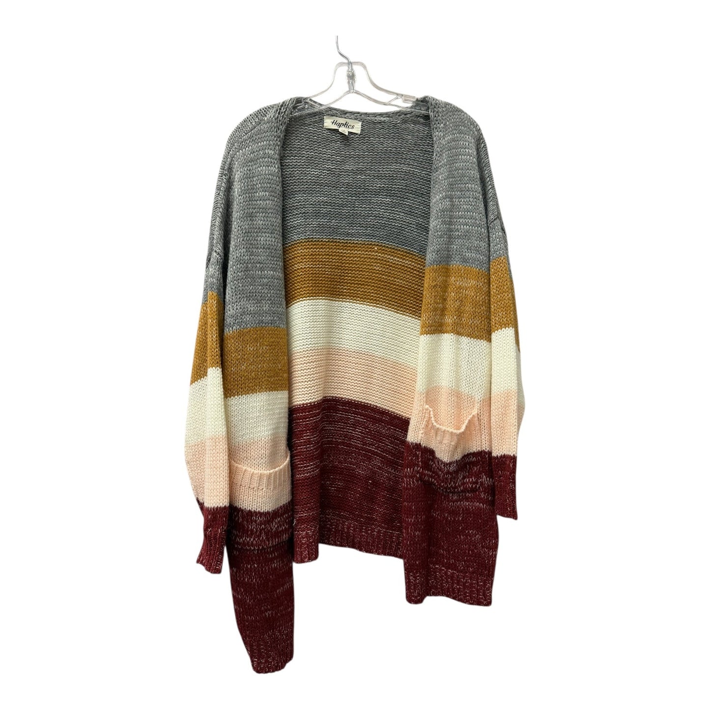 Sweater Cardigan By Haptics In Multi, Size:1X