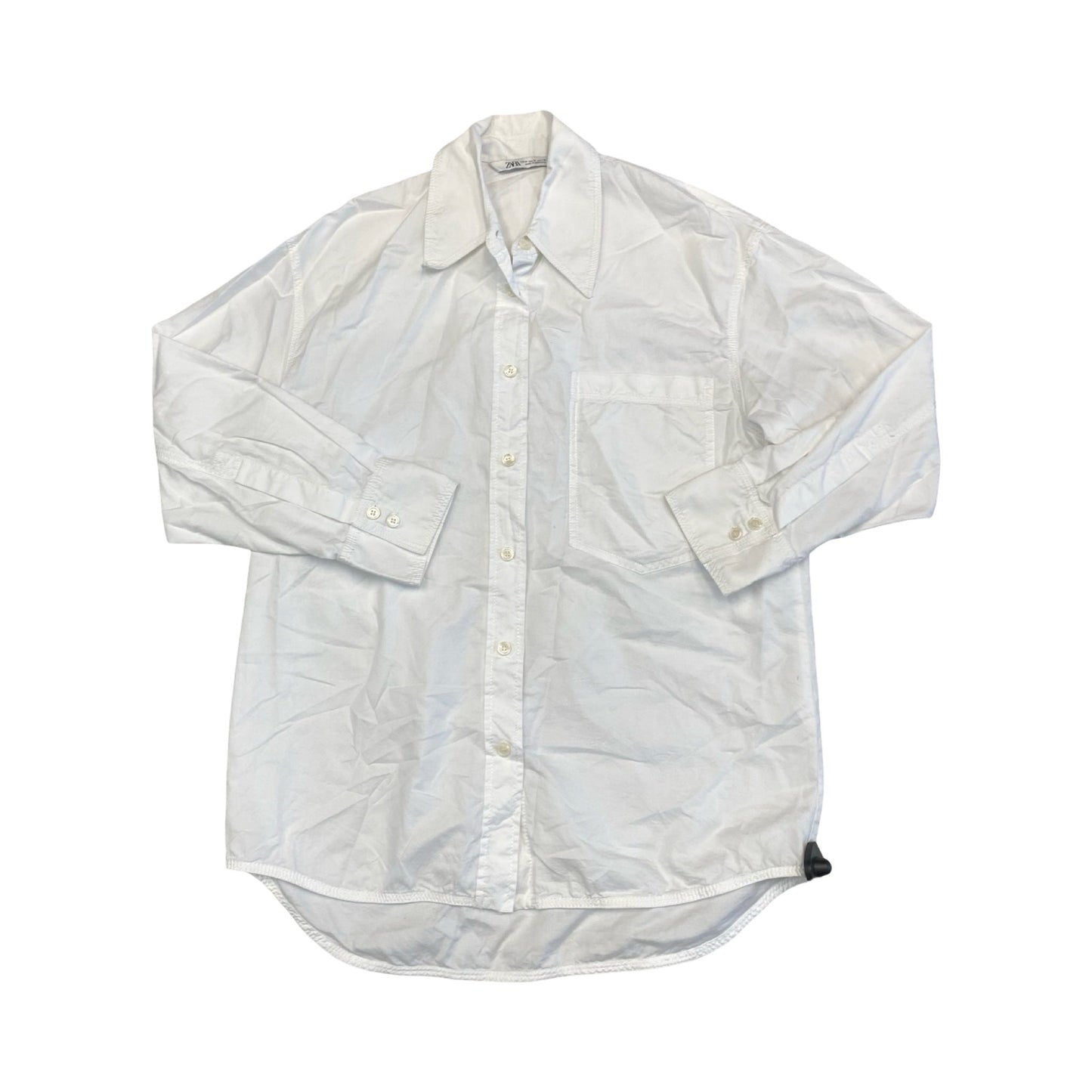 Blouse Ls By Zara In White, Size:M