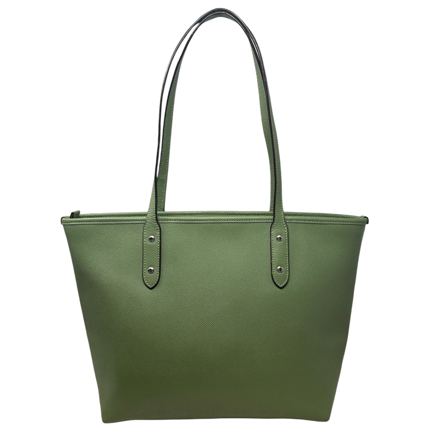 City Zip Tote In Crossgrain Leather Designer By Coach, Size: Medium