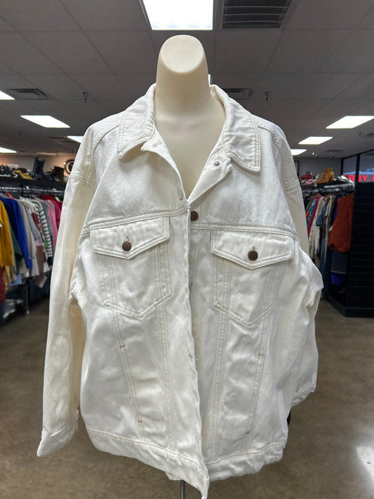 Jacket Denim By Pilcro In Cream, Size:Xl