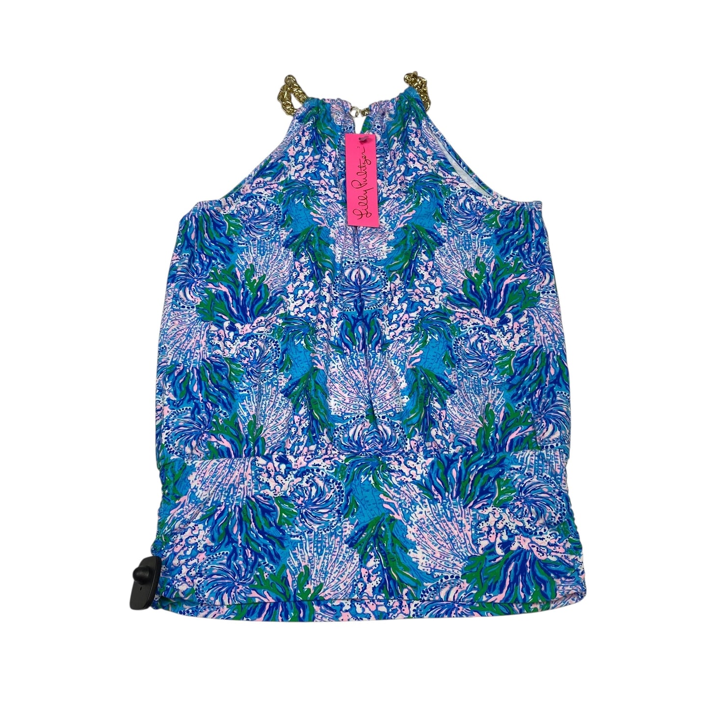 Top Sleeveless Designer By Lilly Pulitzer In Blue & Green, Size:Xs