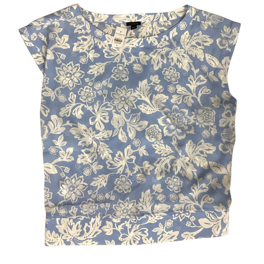 Top Sleeveless By Ann Taylor In Blue & White, Size:Xl
