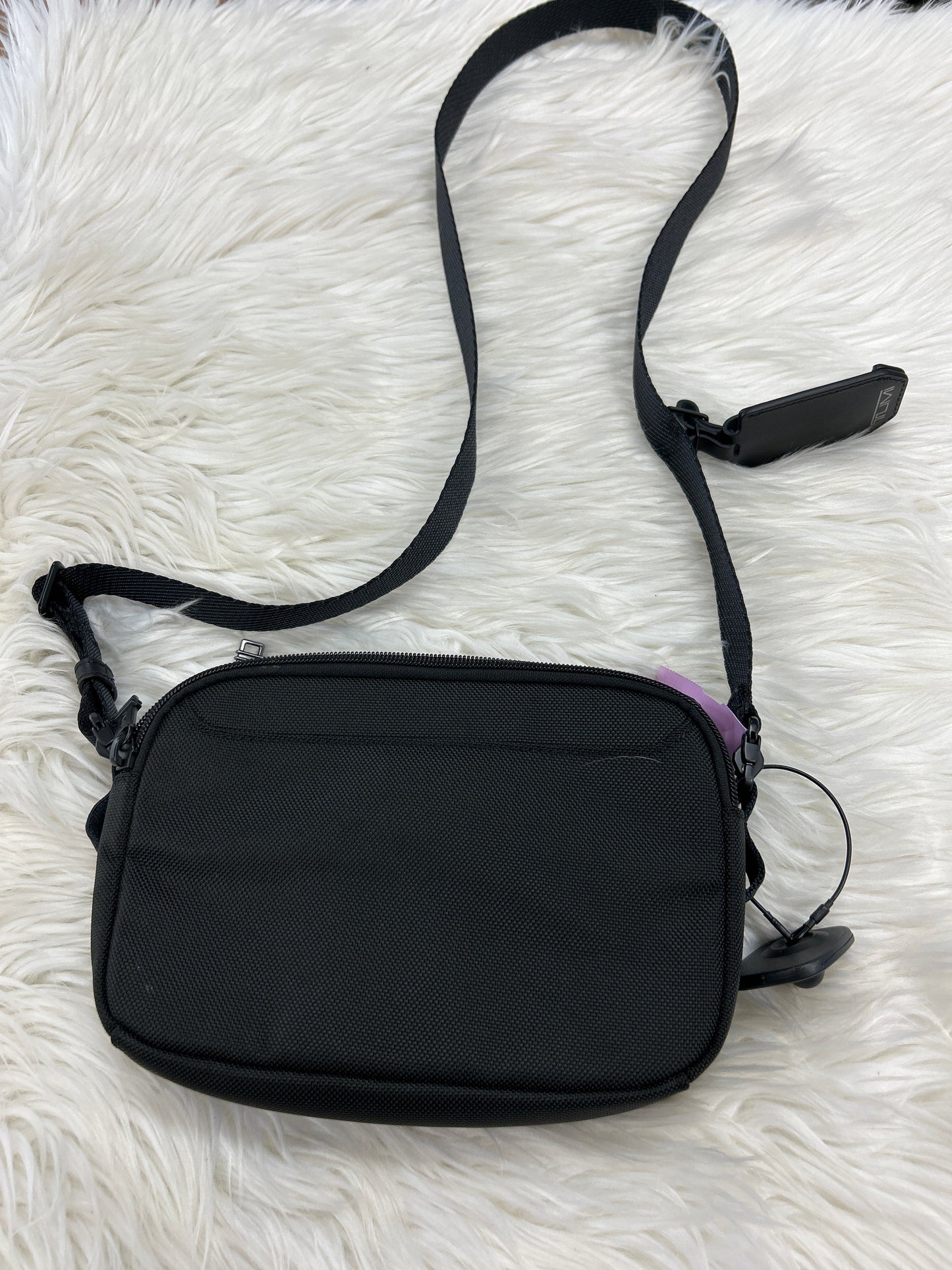 Crossbody Designer By Tumi In Black, Size:Small