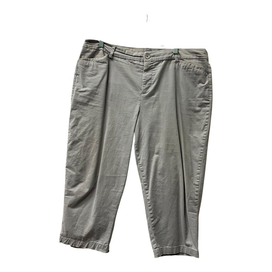 Capris By Croft And Barrow In Grey, Size:18