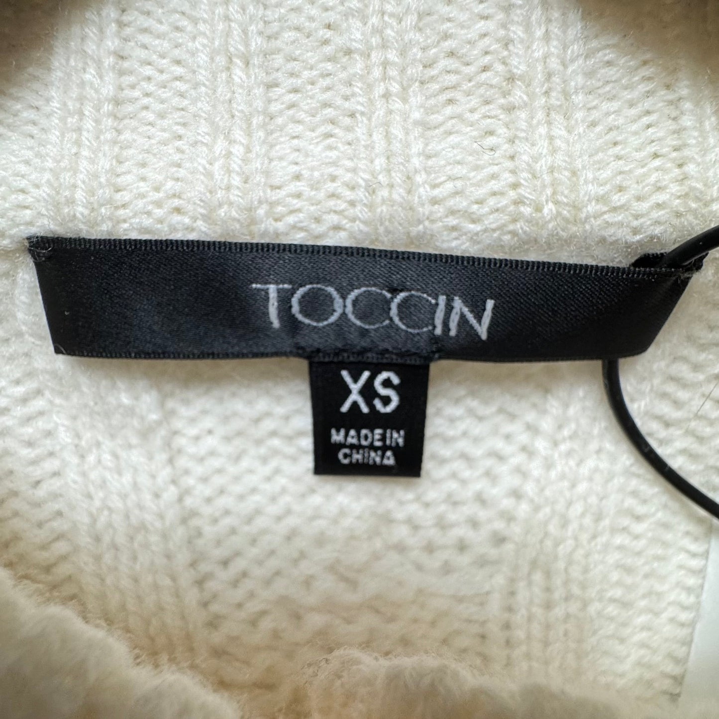 Rita Wool-Cashmere Crop Cardigan By Toccin In Ivory, Size: XS