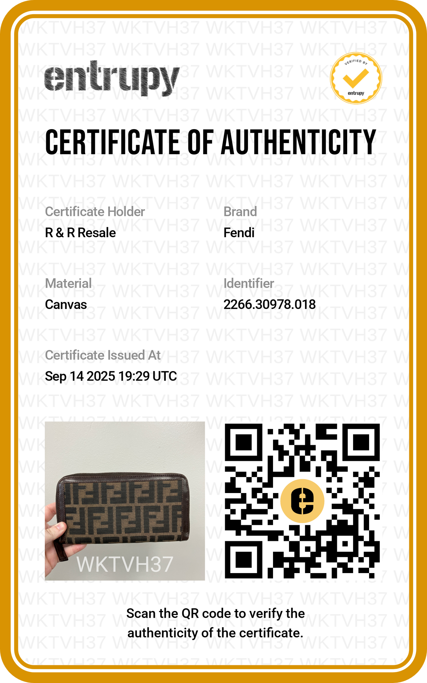 Wallet Luxury Designer By Fendi In Brown, Size:Medium