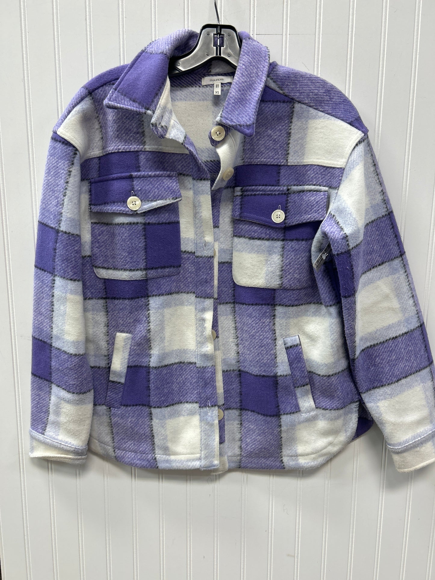 Jacket Fleece By Maurices In Purple, Size:Xs