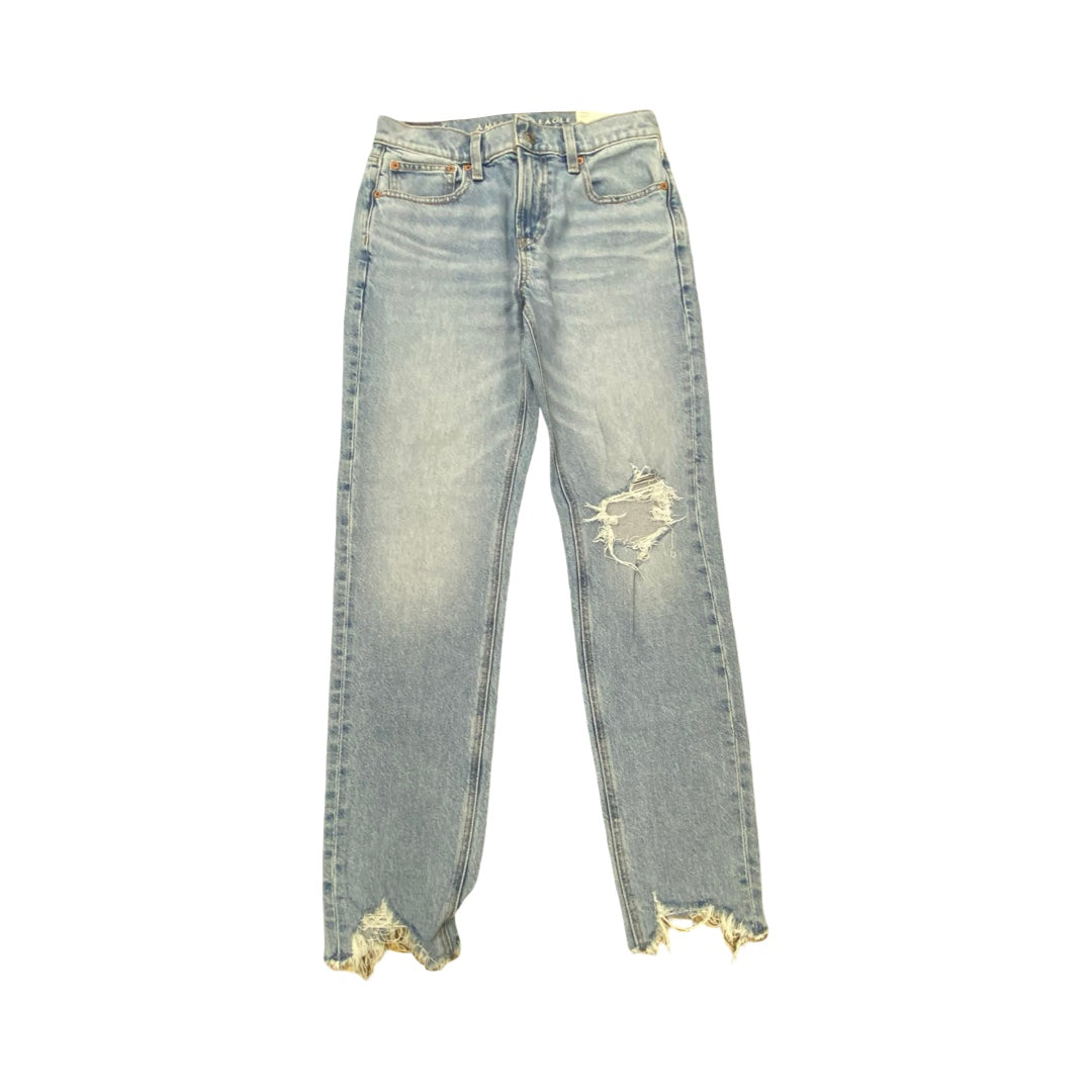 Jeans Skinny By American Eagle In Blue Denim, Size:2P