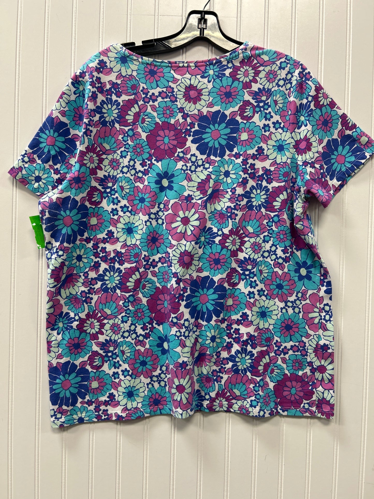 Top Ss By Talbots In Floral Print, Size:1X