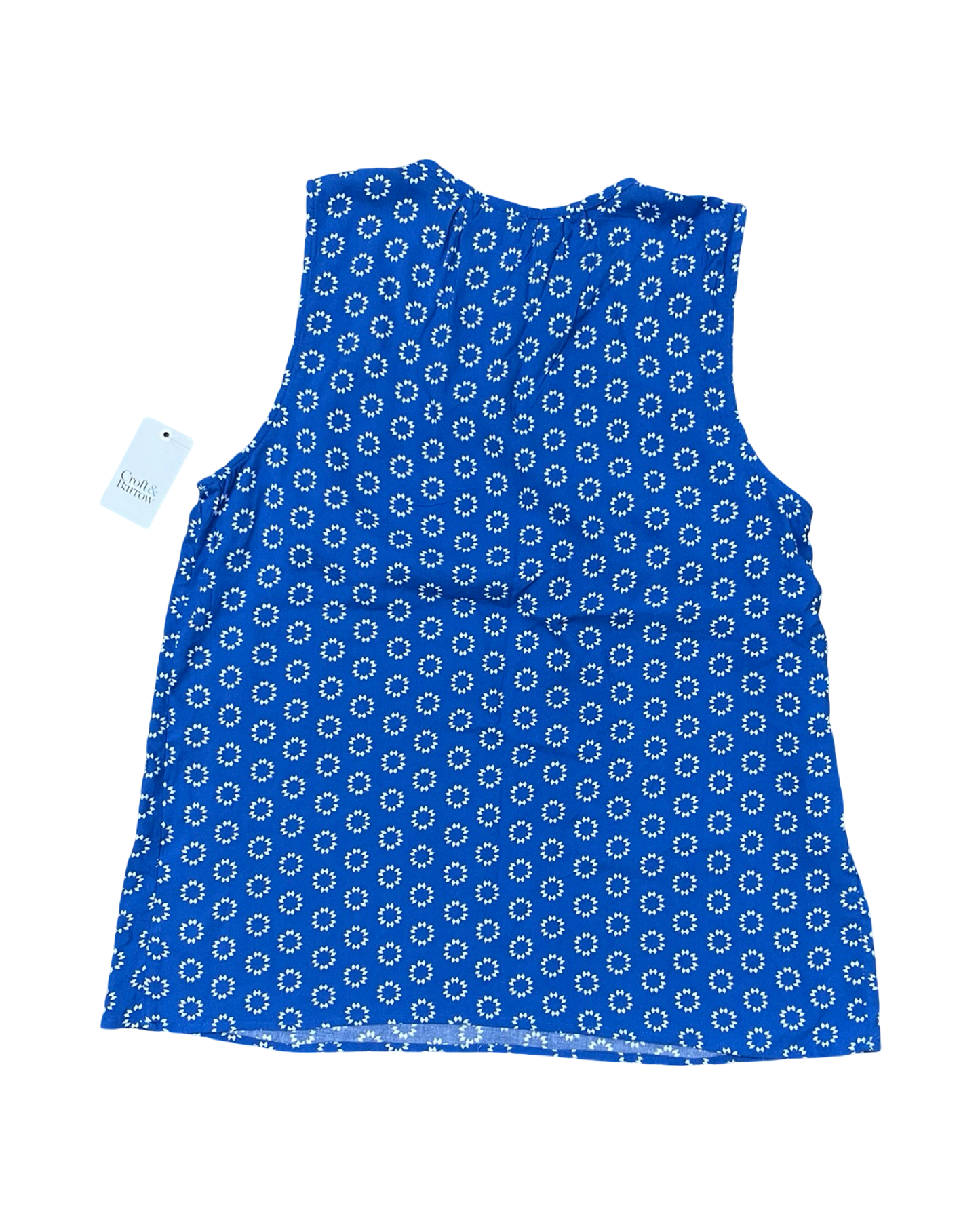 Top Sleeveless By Croft And Barrow In Blue, Size:M