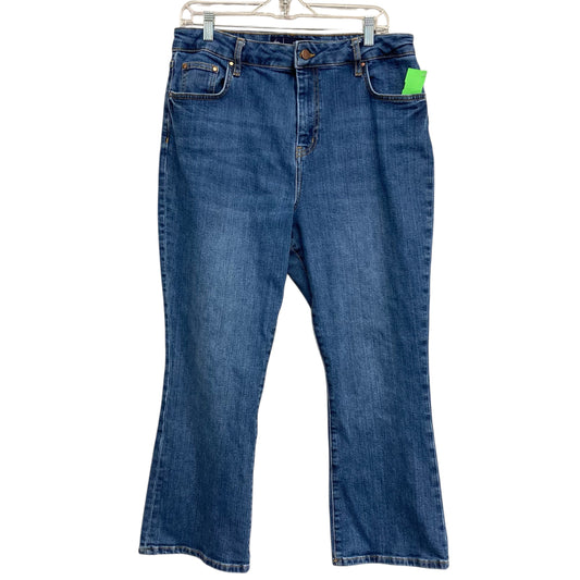 Jeans Flared By Boden In Blue Denim, Size:12
