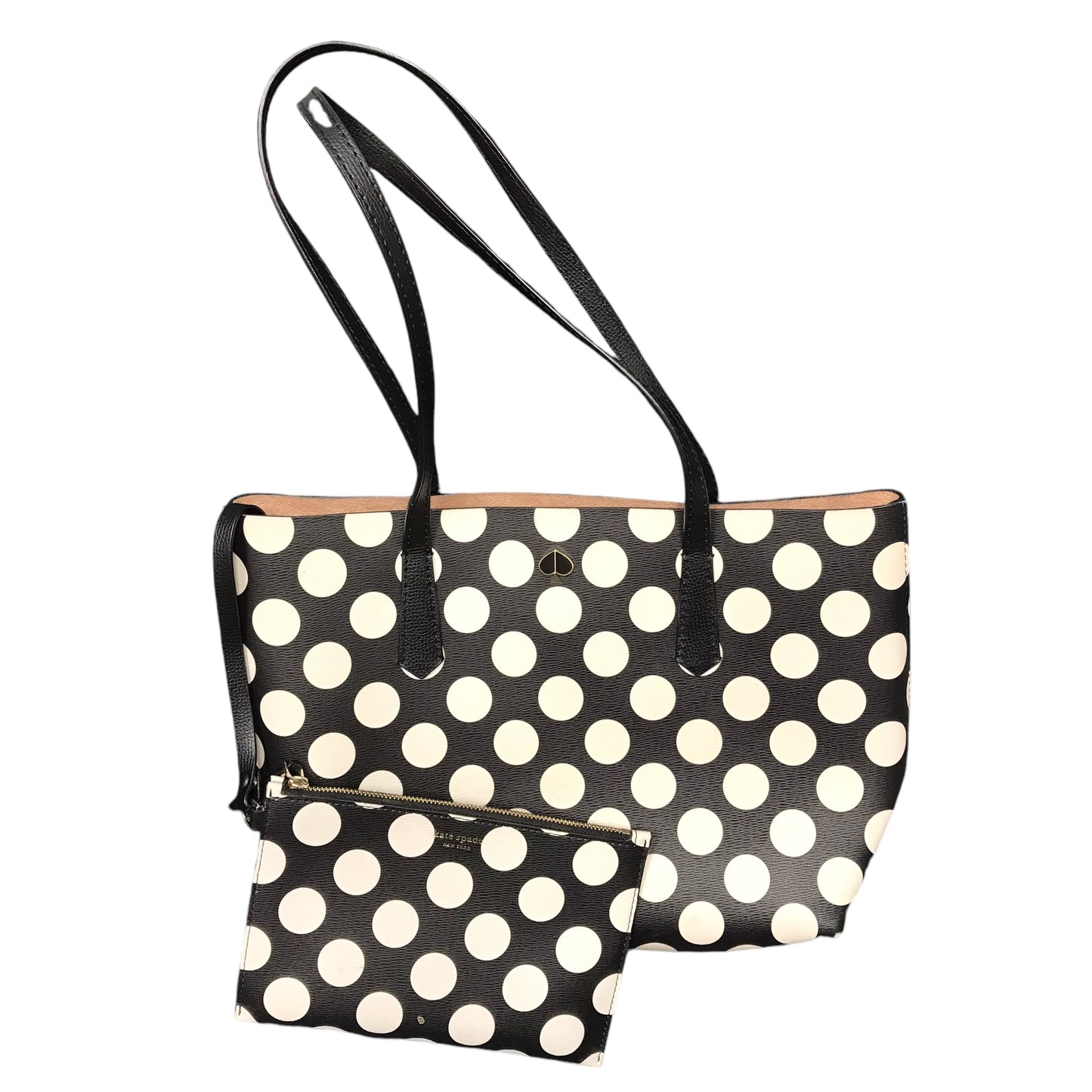 Tote Designer By Kate Spade In Black & White, Size:Medium