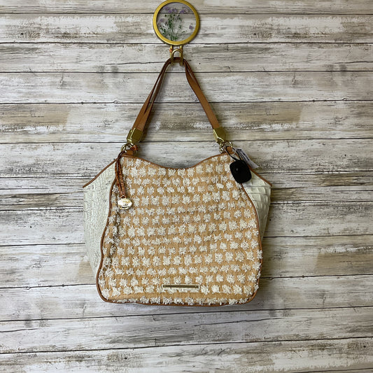 Handbag Designer By Brahmin In Brown & Cream, Size:Medium