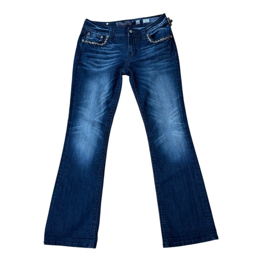 Jeans Boot Cut By Miss Me In Blue Denim, Size:8