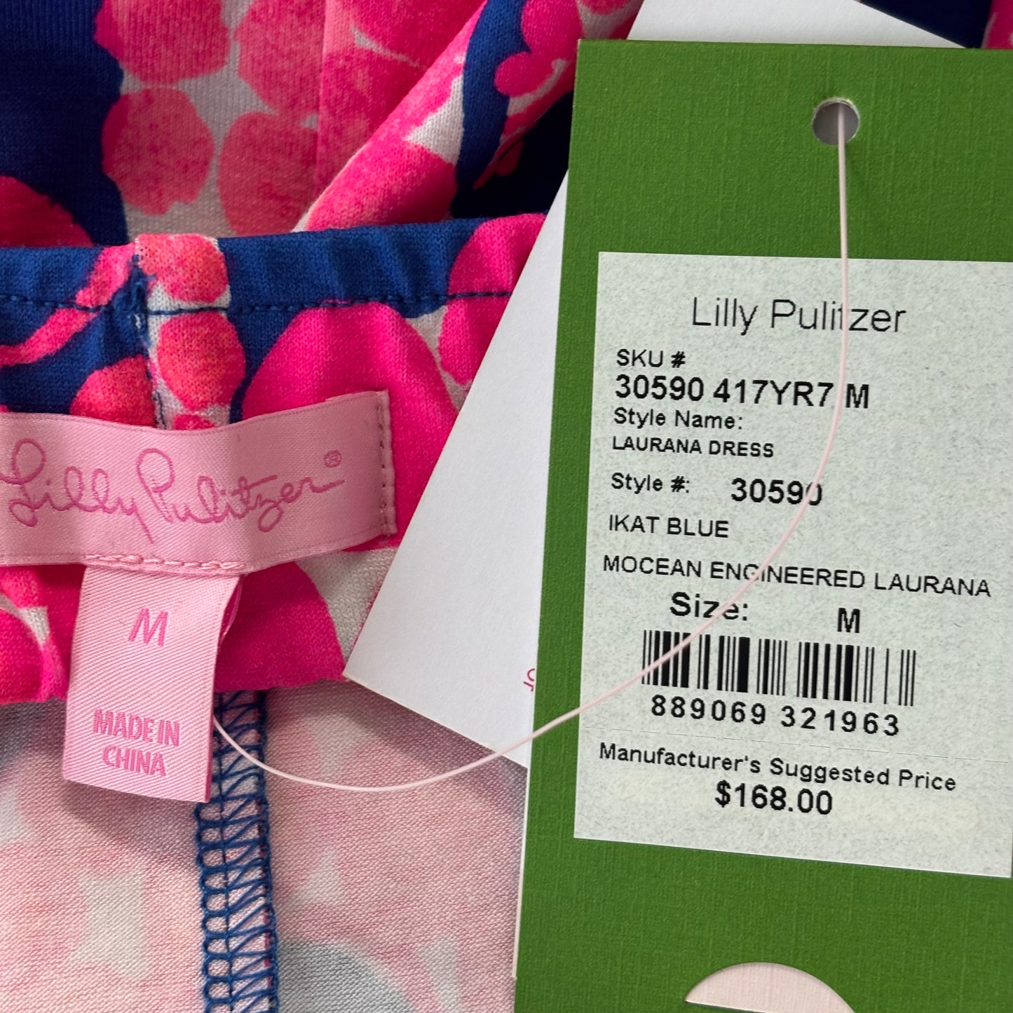 Dress Designer By Lilly Pulitzer In Blue & Pink, Size: M