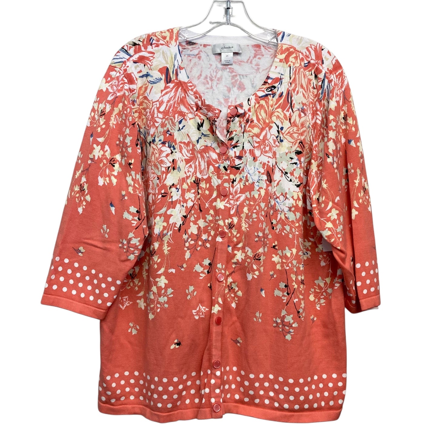 Sweater Cardigan By Cj Banks In Multi, Size:2X