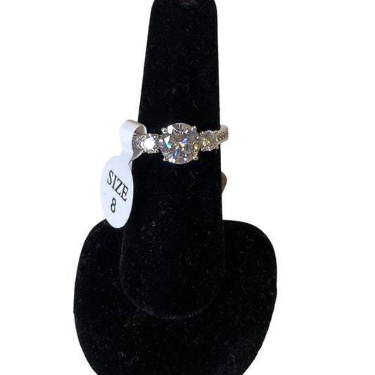 Ring Statement  In Silver, Size:8