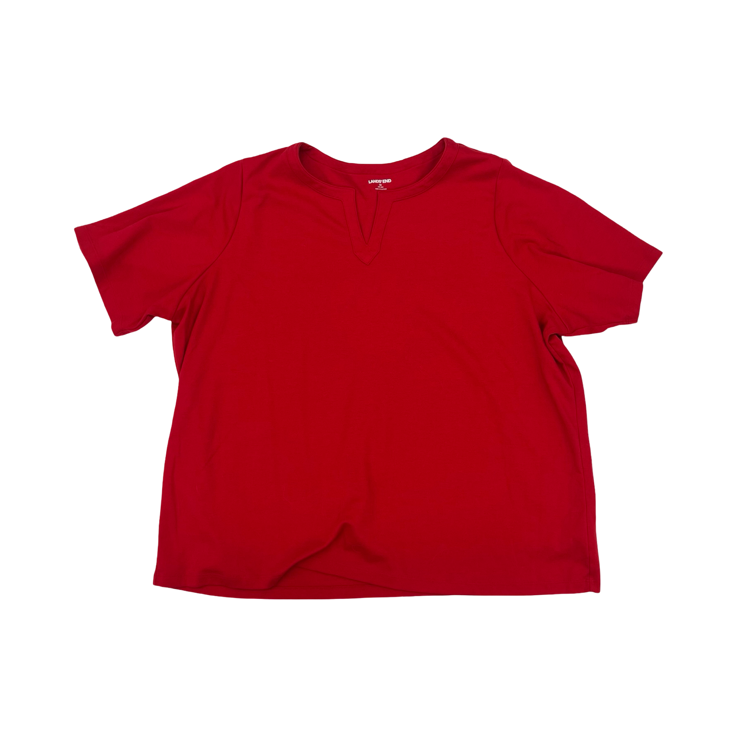 Top Ss By Lands End In Red, Size:3X