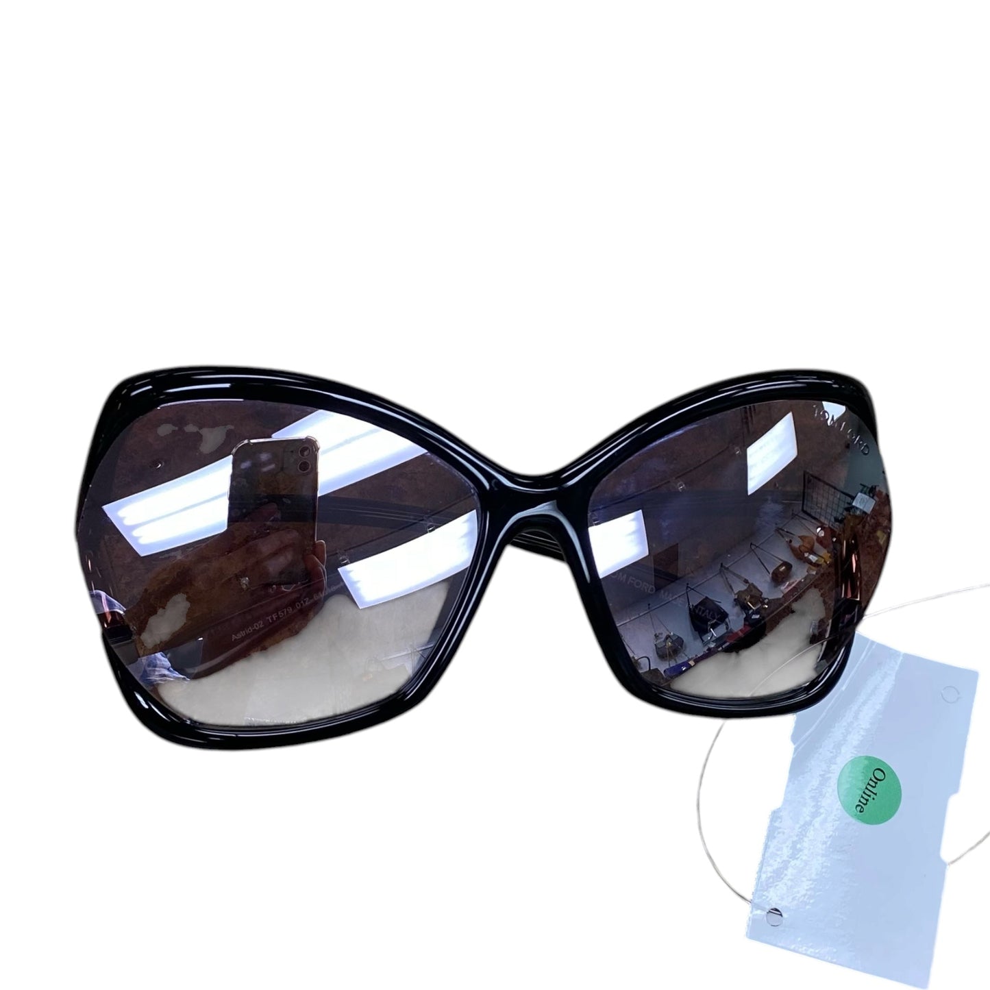 Sunglasses Luxury Designer By Tom Ford In Black, Size: