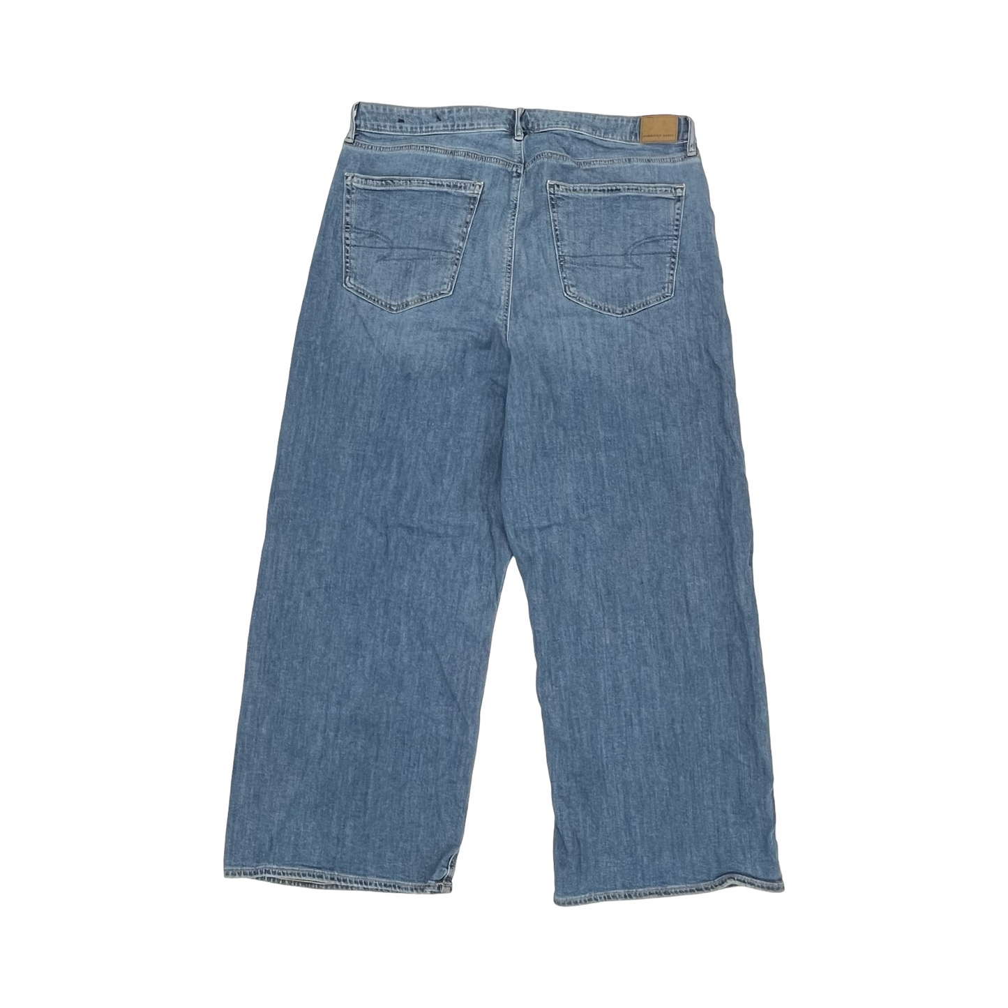Jeans Wide Leg By American Eagle In Blue Denim, Size:18