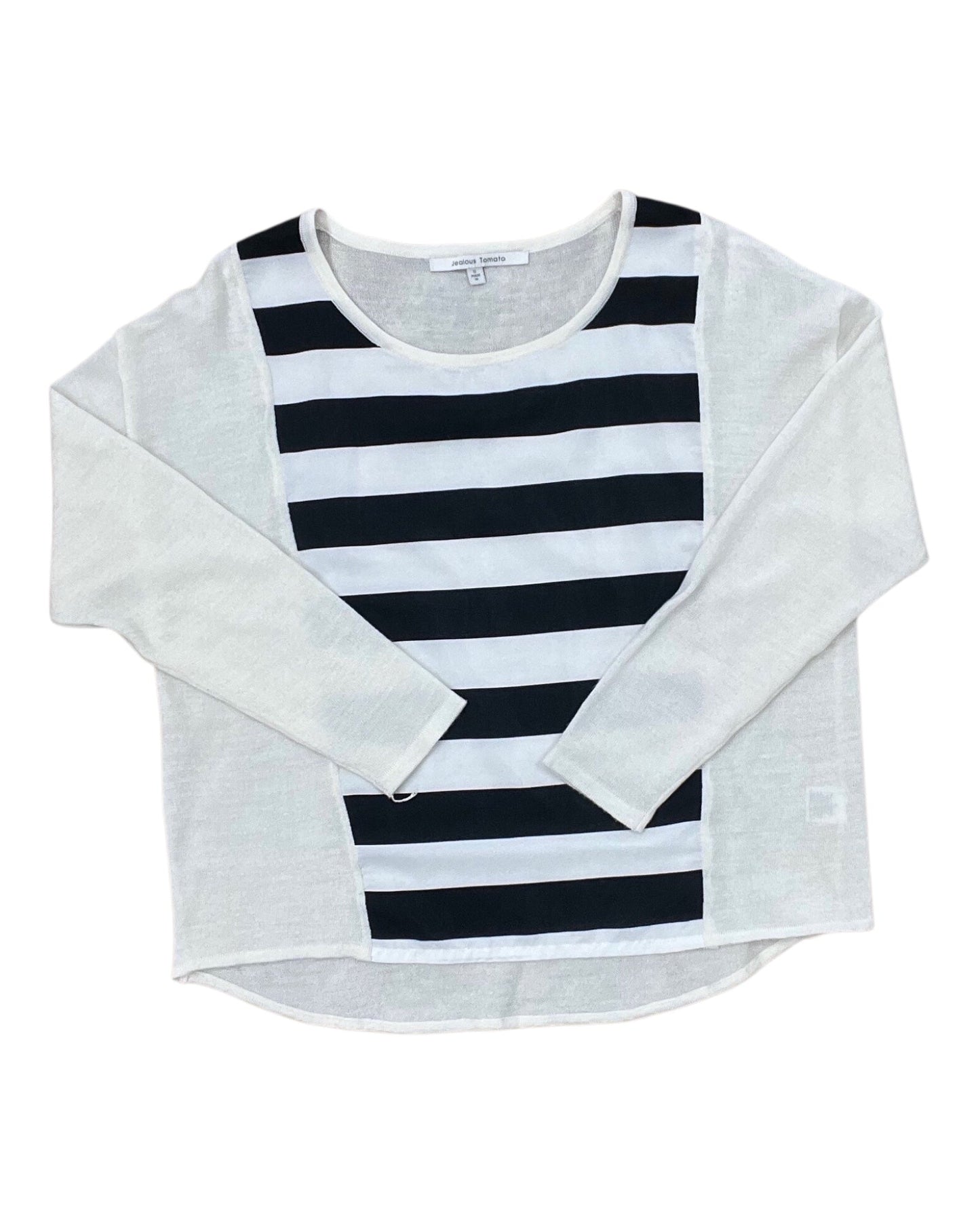 Top Ls By Jealous Tomato In Black & Cream, Size:S