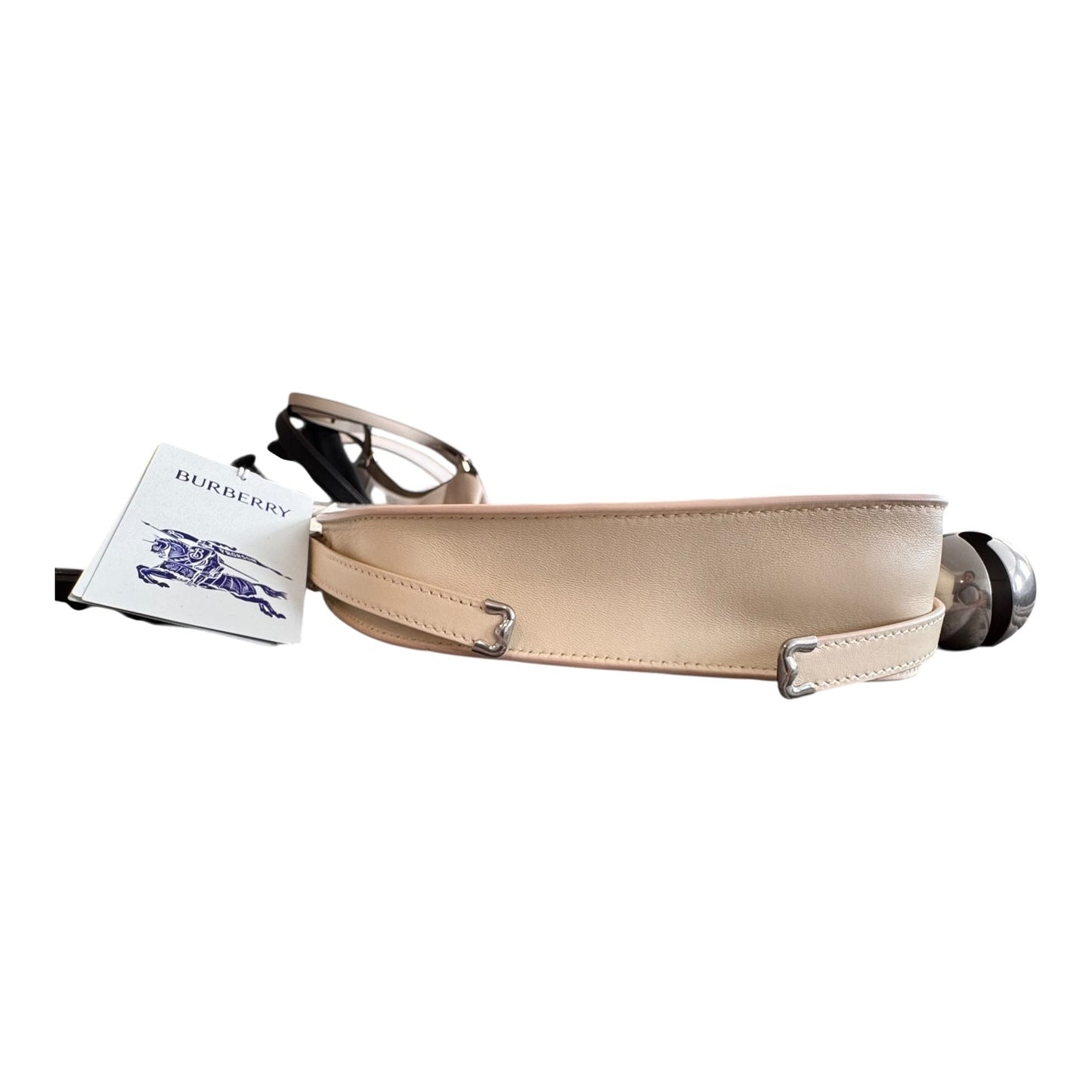 Handbag Luxury Designer By Burberry In Cream, Size:Small