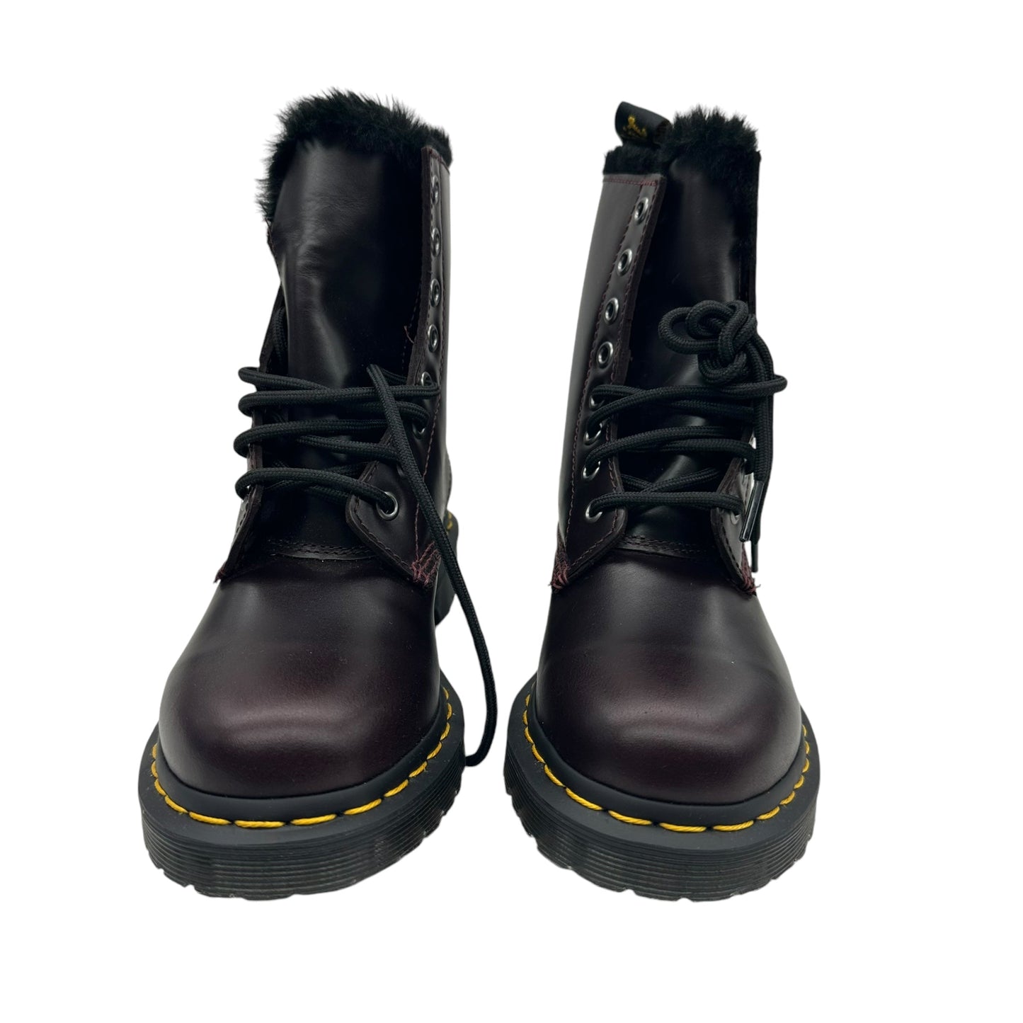 Boots Leather By Dr Martens In Purple, Size:5