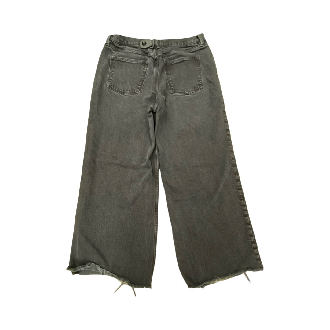 Jeans Wide Leg By Good American In Grey Denim, Size:8P
