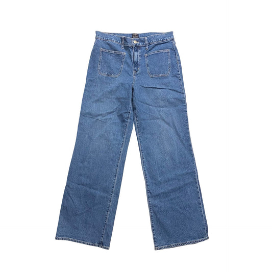 Jeans Wide Leg By J. Crew In Blue Denim, Size:8