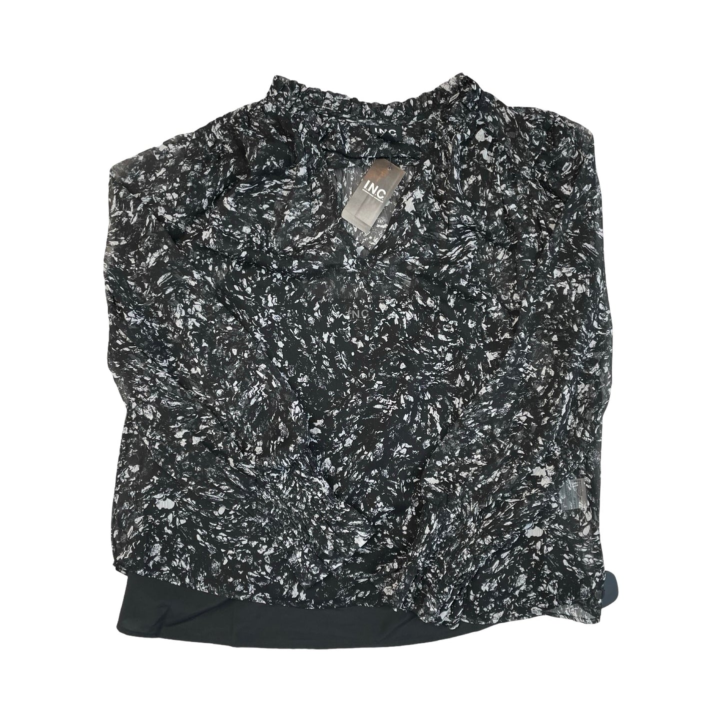 Top Ls By Inc In Black & White, Size:L