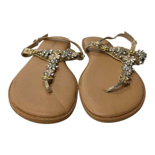 Sandals Flats By Torrid In Gold, Size:9