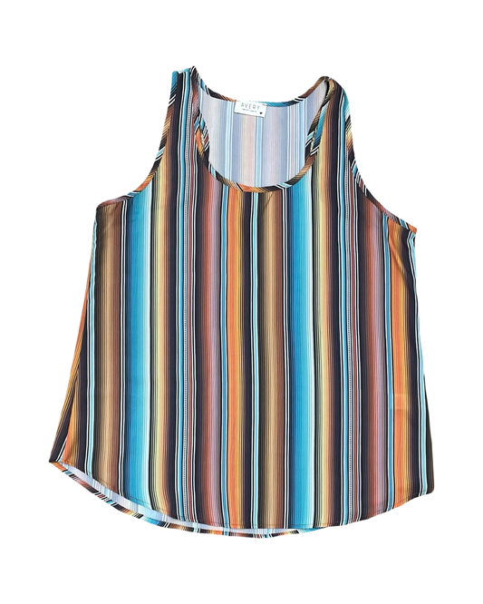 Top Sleeveless By Clothes Mentor In Striped Pattern, Size:Xl