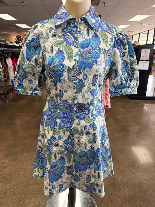 Dress Casual Short By Fore In Blue & Green, Size:M